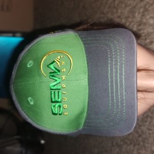 John Deere Sema Equipment Strap-on Gray Green Hat OS